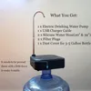 Wasserpumpen 2In1 Tragbarer elektrischer Wasserflaschenspender für 5-Gallonen-Universalflaschen USB-wiederaufladbarer Tischwasserspender 230707