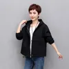 Women's Jackets 2023 Autumn Coat Hooded Jacket Female Windbreaker Long Sleeve Pocket Zipper Outerwear Plus Size 5XL E5