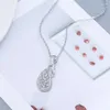 Anhänger Halsketten Damen Hochwertige Modische Luxus Hohl Unregelmäßige Tropfen Schlüsselbein Kette ZIRKON Party Geschenk Braut Schmuck