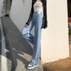 Dress Summer Lyocell Jeans Women Blue Black High Waisted Straight Wide Leg Denim Y2k Pants Streetwear Loose Casual Female Clothing