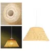 Lampes suspendues éclairage à la main plafonnier rétro bambou dôme ombre pour Table à manger Restaurant