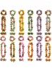 Fleurs décoratives 48pcs Bandeau Plage Hawaiian Lei Artificielle Guirlande Collier Chaînes Décorations De Fête Vacances Guirlande Pendentif Tenue