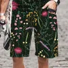 Herrshorts Överdimensionerade blommor Växter Mönster Streetwear Bekväm Lös Man Herr/Kvinnor Strand Harajuku 3D-tryckt Mode Coolt