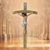 Pendentif Colliers CottvoCrucifix Jésus Mur Croix Catholique Christ Cloué Sur L'INRI Résine Chrétienne Maison Suspendus Décor Collection