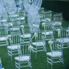 Fabriksgrossist bröllop med stol PC transparent kristall akryl stol stol hotell bankettsal plast stol 865