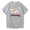 Мужские футболки с бензопилой Man Denji Power Anime Prints Негабаритная футболка для женщин мужчина хлопковые футболки Tees Tops Streetwear Harajuku 230707