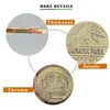 Arts and Crafts Fossil Euro American Round Moneta commemorativa Medaglia commemorativa del turismo in metallo