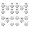 Wall Clocks 20pcs Fashion Heavy Duty Clips Holders Heart Metal Pacifier Buckle Sewing Tools For Men Women (Silver)