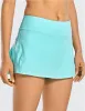 Saias de tênis Saia plissada Ioga Roupas de ginástica Feminina Corrida Fitness Calças de golfe Shorts esportivos costas cintura bolso zíper S-6XL 04jr#