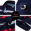 Blazers 2022 New Summer Men Classic Striped Polo Mens Cotton Shortsleeved Embroidered Business Casual Hot Polo Shirt Male Dropshipping