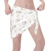 Costumi da bagno da donna Donne sexy Cartone animato Pecora Caftano trasparente Sarong Beach Wear Animal Cute Bikini Cover-Up Skirt Lace-up