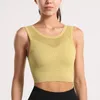 Women's Tanks Sports Bra Integrated Cup Medium Support Running Fitness Vest Gathering Breathable Mesh Yoga Crop Top Women Tank Tops