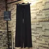 Pantaloni da donna autunno inverno gamba larga lavorata a maglia spessa donna coreana moda pantaloni sportivi allacciati in vita elastica allentata alla caviglia