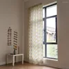 Curtain Bay Window Curtains For Kitchen Living Room Bedroom Home Decoration Modern Minimalist Style Small Floral Print