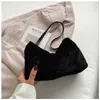 Borse da sera Moda Donna Morbida spalla in peluche Faux Furry Ladies Piccola borsa a mano Borse Tinta unita Femminile Ragazze Ascellare