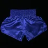 Shorts för män Korta Muay Thai Blank Satin Boxningsshorts Dam Kickboxning Kampbyxor Barn Stridsspel Sanda Bjj Kampsport Fightwear 230707