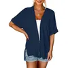 Women's Blouses Womens 2023 Summer Lightweight Cardigan Short Sleeve Open Front Casual Loose Cover Ups Tops Blouse Shirts For Women Dressy