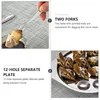 Dinnerware Sets Snail Dish Escargot Metal Plate Dinner Plates Set Korean Utensils Stainless Steel