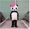 halloween Panda Plysch Maskot Kostymer Tecknad karaktär Outfit Kostym Xmas Utomhusfest Outfit Vuxenstorlek PR Reklam Kläder