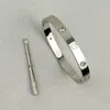 مصمم أزياء أساور التيتانيوم الصلب المسمار Sier Rose screwdriver diamond المجوهرات الكلاسيكية للسيدات سوار رجالي.