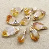 Pendant Necklaces Selling Natural Stone Irregular Fashion Citrine Amethyst Charm DIY Jewelry Making Necklace Bracelet 6pieces Wholesal