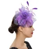 Pinces à cheveux dames mode maille rétro plume coiffure cadeau de mariée chapeau fleur coeur fête annuelle dîner accessoires