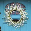 Dekoratif çiçekler yaz meyve ön kapı çelengi kış duvar dekor yapay dal tüm sezon festivali duvarlar için