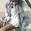 Hosen frauen Zerrissene Denim Weste Ärmelloses Top Mantel Koreanische Mode Streetwear Retro Lose Frühling Sommer Herbst Student Jacke Neue