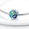 Voor pandora bedels sterling zilveren kralen Originele doos Hartvorm Kleur Love Dangle European Bead Charm