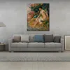 Reproduction d'art sur toile de haute qualité de Pierre Auguste Renoir nu dans la verdure Figure peinture décor de bureau à domicile