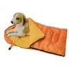 Sac de couchage pour chien, sac de couchage portable pour animal de compagnie en molleton chaud pour nid de lit pour chien chiot