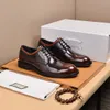 2023 Men's Dress Shoes Genuine Leather Formal Wedding Brand Elegant Suit Flats Fashion Party Business Oxfords Size 38-44