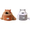 Cat Carriers Carrier Bag For Small Pet Dog Backpack Portable Travel Winter Plush Warm Kitten Slings KXRE