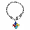 Bracelets porte-bonheur DIEZI mode pour femmes hommes métal sensibilisation à l'autisme Puzzle Bracelet autiste bracelets