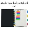 Mushroom Hole Hand Account Book Gift Set Loose-leaf Notebook Journals Agenda Planner DIY Student Stationery