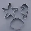 Baking Moulds 3 Pieces/set Of High Quality Stainless Steel Biscuit Cake Candy DIY Mold Ocean Shell Seahorse Kitchen Accessories