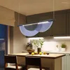 Chandeliers Pendant Lamp Led Art Chandelier Light Nordic Blue Amber Acrylic Living Makaron Hanging Bedroom Dinning