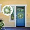 Dekoracyjne kwiaty frontowe drzwi wystrój domu wiszący wieniec sztuczne drzewo eukaliptusowe festiwal plastikowa kreatywna wielkanocna wiosna