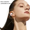 Bone Conduction Earphones TWS Noise Cancel Wireless Bluetooth headphones Esports Headset Binaural Earhook LED Display White Earpiece For iOS Android Phone