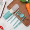 Dinnerware Sets Tableware 5pcs/set Reusable Household Set Storage Portable Outdoor With Cutlery Quality Chopsticks Box High