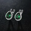 Boucles d'oreilles Boucles d'oreilles Bijoux mignons Boucle d'oreille avec diamants Aaa Zircon Boucles d'oreilles Petites gouttes d'eau étrangères de qualité supérieure découpées glacées pour femmes filles Plaqué or véritable 18 carats Aest