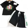 baby set 2pcs kids sets childrens designer clothers toddler t shirt clothing girl tracksuits Short Sleeve suits tops summer Classic printed AAAAA