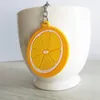 Llaveros 1 Uds punto creativo PVC suave colgante simulación fruta bolsa pequeño regalo llavero Accesorios