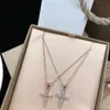 2023 Rhinestone Cross Couple Necklace. Fashion necklaces for men and women. Brand designer jewelry.