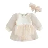 Sukienki niemowlęce z kwiatowym wzorem i bufiastymi bufiastymi rękawami i kokardką - uroczy zestaw ubranek dla niemowląt