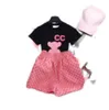 Mode Nouveaux Vêtements D'été Ensembles Designer Coton Manches Courtes Vêtements Costumes Tops Pantalon Bébé Toddler Garçon Vêtements Enfants Enfants Fille Tenues