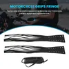 Coprivolanti moto in pelle PU nera leva freno motociclista frizione frange nappe per Cruiser Chopper classico