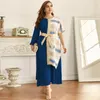 Ethnic Clothing Elegant Muslim Abaya Islamic Women Long Dress Print Asymmetry Sleeve Arabic Jilbab Maxi Robe Ramadan Eid Fashion Plus 5XL