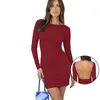 Casual Dresses Backless Sexy Super Short Sheath Dress Party Night Wrap-Around Women Summer 2023 Nightclub Style Girls Clothing