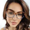 Zonnebril Oversized TR90 Anti Blauw Licht Bril Ontwerp Brillen Vrouwen Vrouwelijke Clear Lens Oculair Groot Frame Lenzenvloeistof